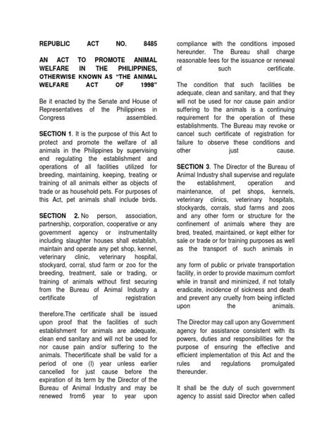 republic act 8485|Republic Act No. 8485 .